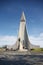 Hallgrimskirkja cathedral on a sunny day in Reykjavik Iceland