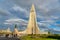 Hallgrimskirkja Is  the largest church in Iceland. In the evening there are many tourists