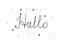 Hallo phrase handwritten with a calligraphy brush. Hello in german. Modern brush calligraphy. Isolated word black