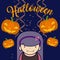 Hallooween and kid cartoon