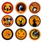 Hallooween Vector drink coasters