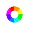 Hallow color wheel or color picker circle flat vector icon for drawing u002F painting apps