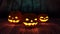 Halloween 3D illustration. Pumpkin ghost. Jack Pumpkinhead. Jack-O-Lantern