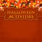 Halloween Activities orange candy corn square border with copy s