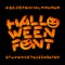 Halloween alphabet font. Brushstroke letters and numbers.