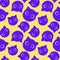 Halloween animals seamless cats pattern for wrapping paper and fabrics and linens and kids clothes print