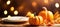 halloween, autumn fall pumpkin table settings, ai