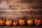 halloween autumn pumpkin season gourd leaf fall orange background wood wooden. Generative AI.