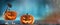 Halloween background funny and evil slain with the hammer. evil intentions Halloween pumpkin 3d-illustration