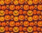 Halloween background with funny pumpkins