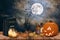 Halloween background with Halloween pumpkin