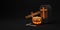 Halloween background pumpkin cross bat and coffin black background 3d illustration