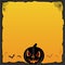 Halloween background With Pumpkin Scary Face