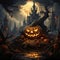 halloween background with pumpkins