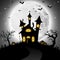 Halloween background with scary church