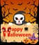 Halloween background with Scytheman vector