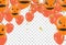 halloween balloon banner on orange background vector illustration