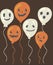 Halloween. Balloons with faces