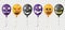 Halloween Balloons Faces Transparent Header