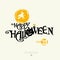 Halloween banner with festive  logo. HAPPY HALLOWEEN, Trick or Treat