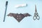 Halloween bat origami, step by step instruction, simple diy with kids, step 9