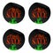 Halloween best, new, final, hot sale set stickers set with zombie hand