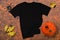 Halloween black T-shirt mockup