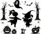 Halloween black vectors for kids