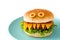 Halloween burger monsters