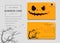 Halloween business card or name card template.