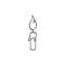 Halloween candle doodle element. Isolated vector illustration