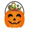 Halloween Candy Bucket and Candies