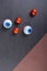 Halloween candy eyeballs background