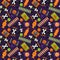 Halloween Candy Seamless Pattern