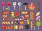 Halloween candy. Sweet candies, scary bat lollipop and sweets liquorice butterscotch vector illustration set