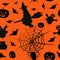 Halloween card seamless pattern background