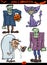 Halloween Cartoon Creepy Themes Set