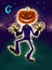 Halloween Cartoon Pumpkin Scarecrow Digital Painting