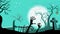 Halloween cartoon seamless looped animated background.