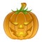 Halloween Carved Pumpkin Isolated White Background