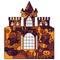 Halloween castle colorful
