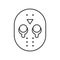 Halloween character icon, murderer mask jason, editable stroke