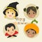 Halloween Characters Icon Cartoon Vector