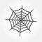 Halloween cobweb outline icon.