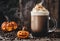 Halloween Coffee Delights: Smoky Rustic Illustration