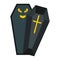 Halloween Coffin flat icon, halloween and scary