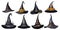 Halloween collection of witch\\\'s hats, realistic illustrations is