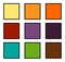 Halloween color palette. Vector colors scheme for trick or treat design. Eps10 illustration
