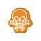 Halloween cookie skull. Cookies for terrible holiday. Vector ill