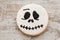 Halloween cookie with skull shape